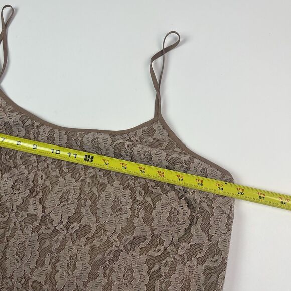 Gather & Gown Brown Lace Mini Slip Dress sz 16 Wedding Bridesmaid Party Fairy - Picture 5 of 8